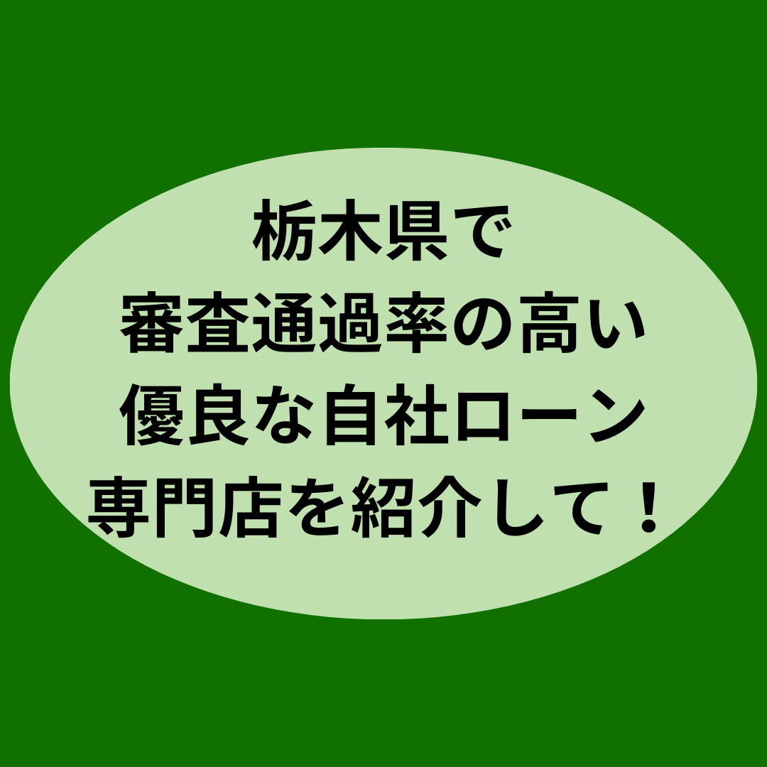 栃木県で審査通過率の高い優良な自社ローン専門店を紹介して！