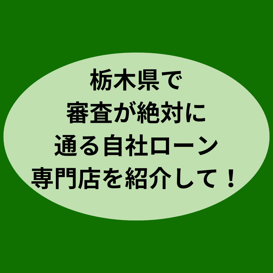 栃木県で審査通過率の高い自社ローン専門店を紹介して！