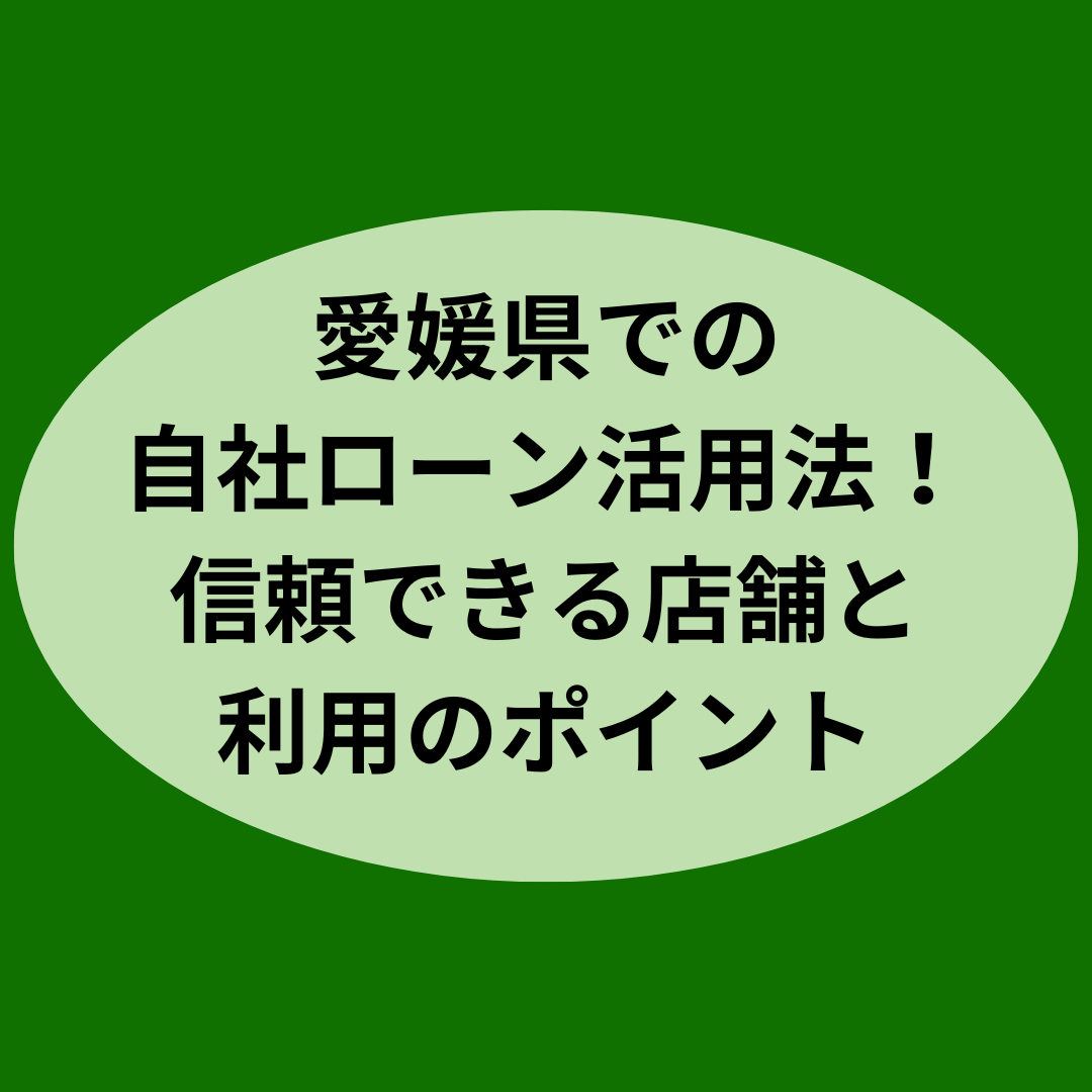 愛媛県での自社ローン活用法！信頼できる店舗と利用のポイント